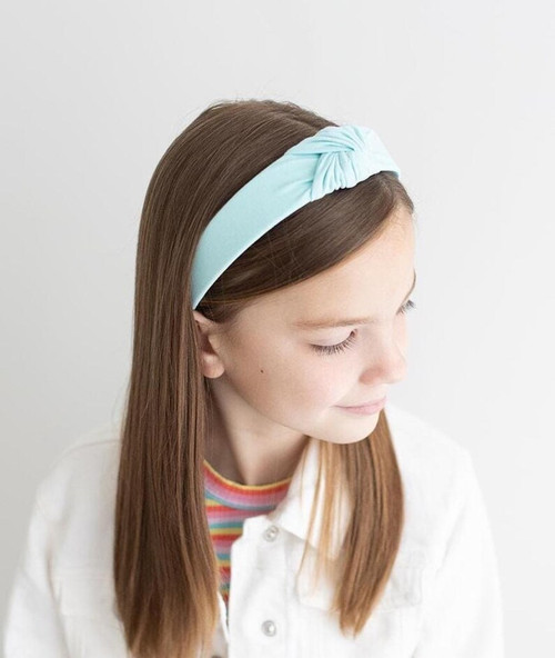 Gray Top Knot Headband
