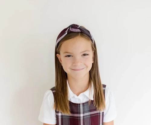 Burgundy Top Knot Headband