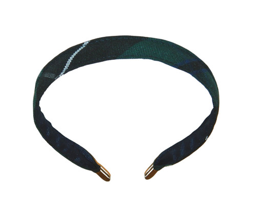 Forest Green & Black Plaid Thin Headband - School Uniform Headband, Plaid Headband, Uniform Plaid Headband, Plaid, School Plaid 90, Plaid 90