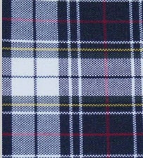 Navy, White, & Red Plaid Thin Headband