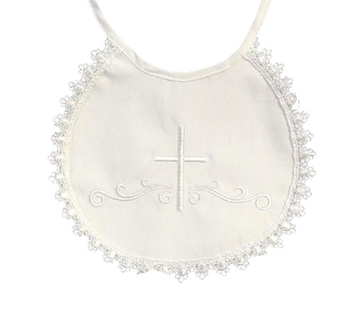 Baby Girl's White Lace Bib