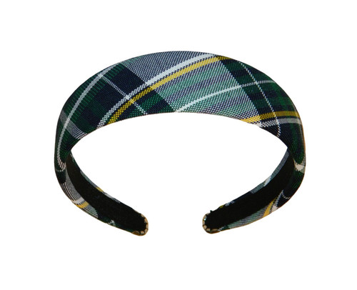 Green, Navy, Yellow & White Plaid 1.5" Headband