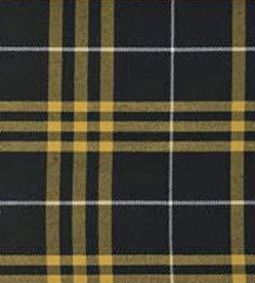 Black & Yellow Gold Plaid Bow Ponytail Holder