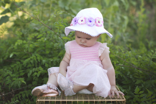 Pink & Lavender Floral Sun Hat