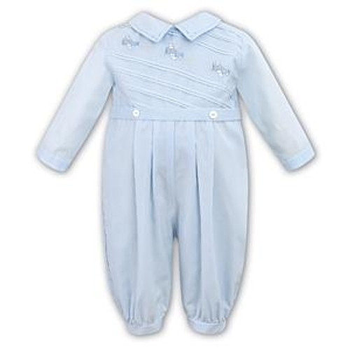 Long Sleeve Blue Airplane Boy's Romper