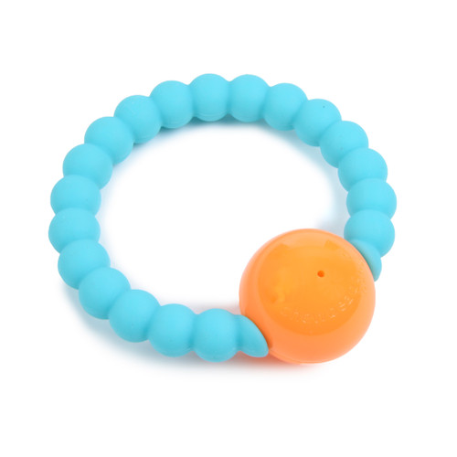Mercer Teething Ring Rattle Turquoise Mercer Teething Ring Rattle Turquoise