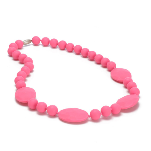 Punchy Pink Perry Teething Necklace