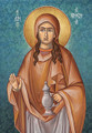A traditional and beautiful icon of Saint Athena.