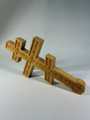 The 3 Bar Russian Meadow- Wood Carved Blessing Cross