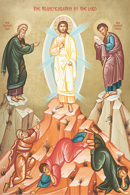 A traditional and beautiful icon of The Transfiguration of Christ.