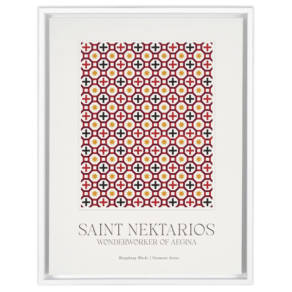Saint Nektarios Vestment Series - Framed Traditional Stretched Canvas
