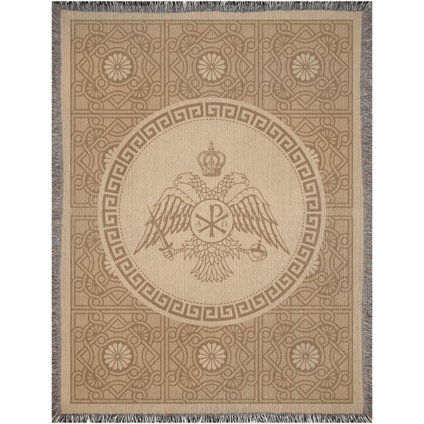 Double Headed Byzantine Eagle (Neutrals) - Woven Blankets