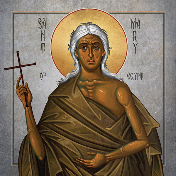 A traditional and beautiful icon of Saint Mary of Egypt.