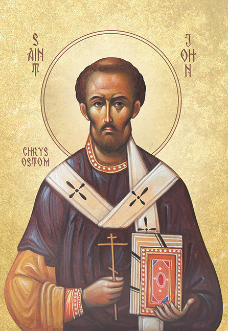 A traditional and beautiful icon of Saint John Chrysostom.