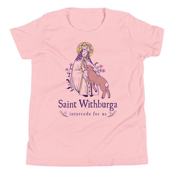 Saint Withburga Intercede for Us - T-Shirts (Girls Youth Sizes)
