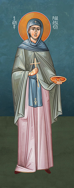 A traditional and beautiful icon of St. Paraskevi of Rome.