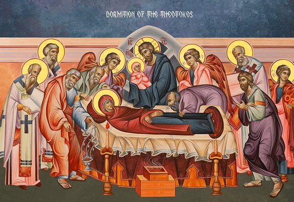 A traditional and beautiful icon of The Dormition of the Theotokos 17th c.