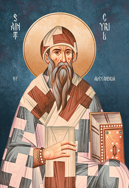 A traditional and beautiful icon of Saint Cyril of Alexandria.