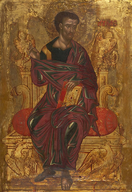 A Beautiful Icon of Saint Luke 17th c.