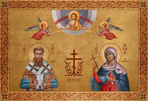 Theophany Works Custom Crowning Marriage Icon (Gold)