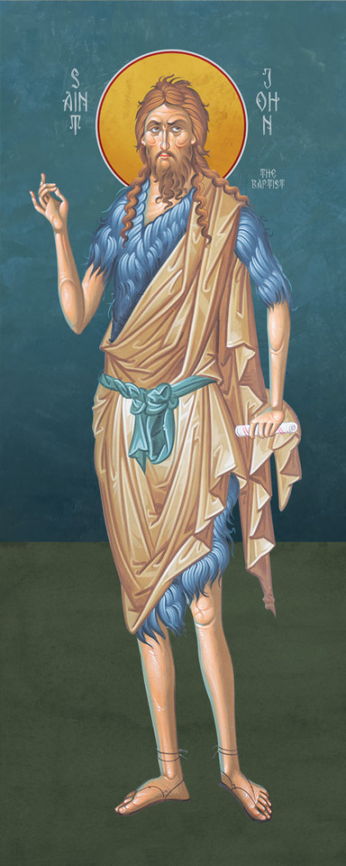 A traditional and beautiful icon of Saint John the Forerunner and Baptist.