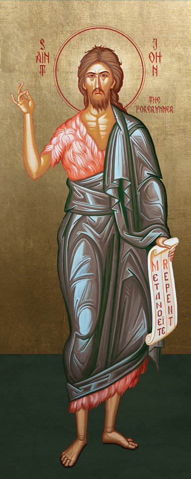 A traditional and beautiful icon of Saint John the Forerunner and Baptist.