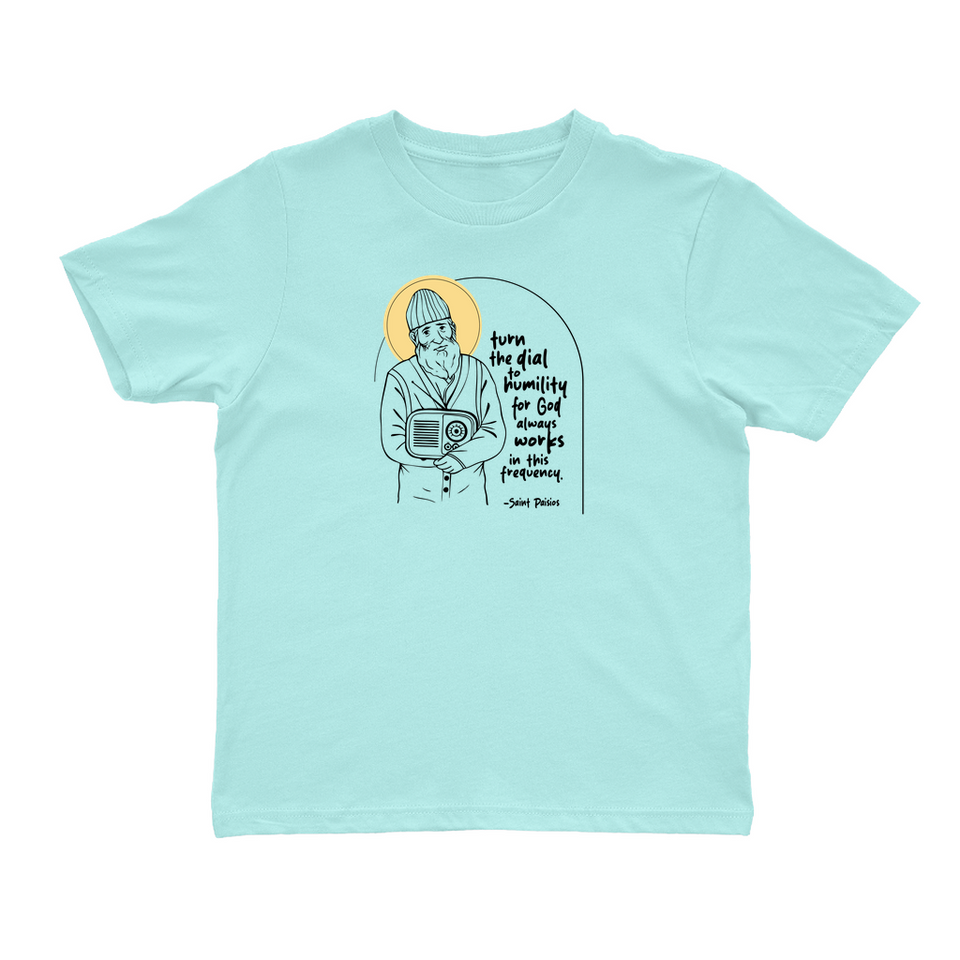 Saint Paisios "Turn The Dial to Humilty" - T-Shirt (Youth Sizes)