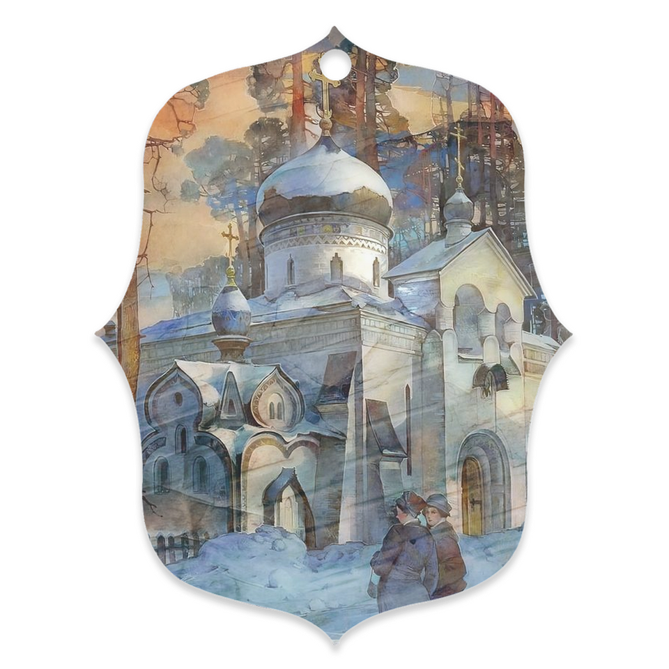 On Our Way to Nativity Vigil - Metal Christmas Ornament