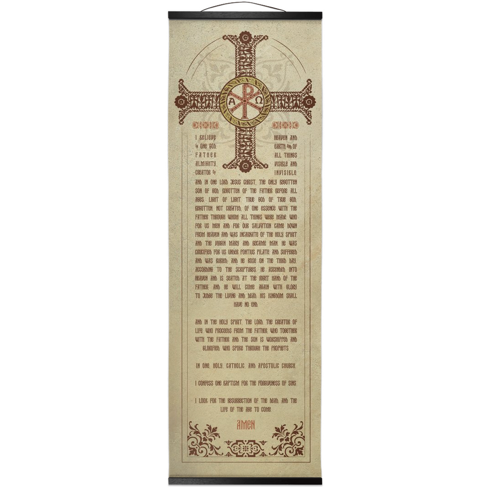 Orthodox Christian Nicaean Constantinopolitan  Creed- Illuminated Hanging Manuscript