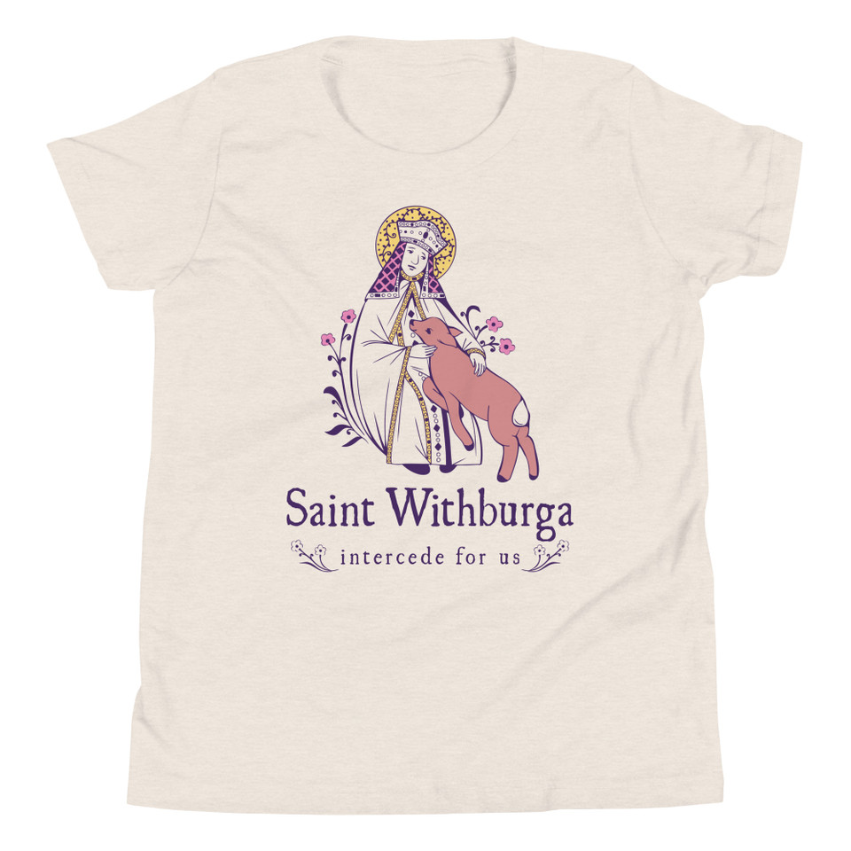 Saint Withburga Intercede for Us - T-Shirts (Girls Youth Sizes)