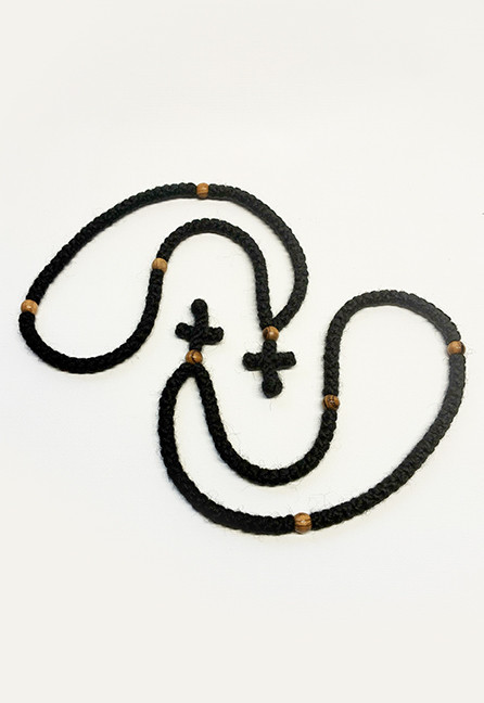 100 Knot Prayer Rope - Greek - Komboskini - 100% 3ply wool