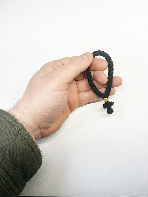 33-knot Greek Prayer Rope - 4 ply with Olive Wood Bead