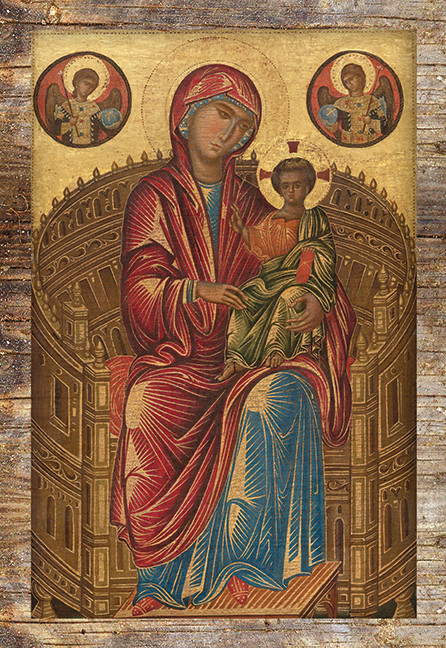 Icon of the Theotokos Enthroned - Constantinople 13th c. - 00MTC014