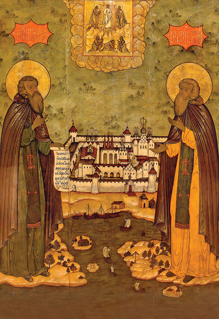 A traditional and beautiful icon of Saint Zosimas and Sabbatius.