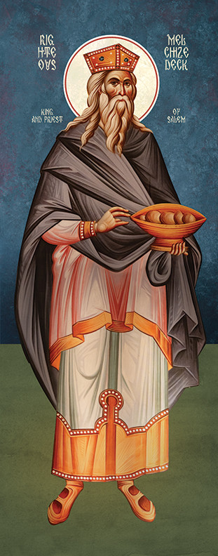 A traditional and beautiful icon of Righteous Melchizedek (Standing).
