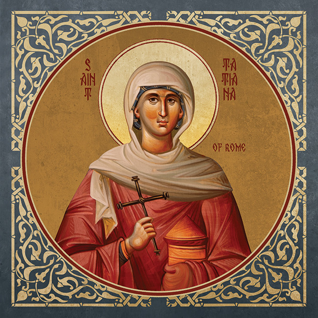A traditional and beautiful icon of Saint of Tatiana of Rome