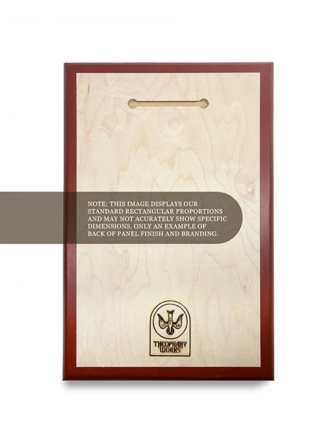Backside example of a Theophany Works icon panel.