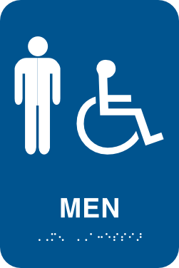 Men's Handicap Bathroom Sign