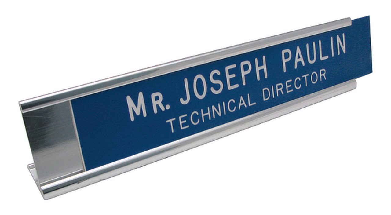 Custom Acrylic Nameplates With Aluminum Holder