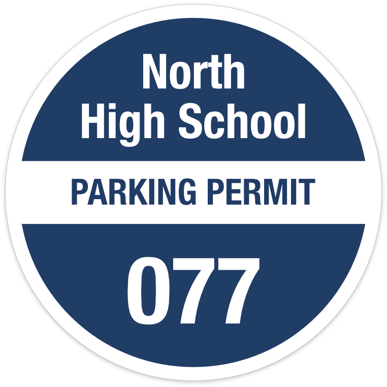 Custom Circular Parking Sticker - 3