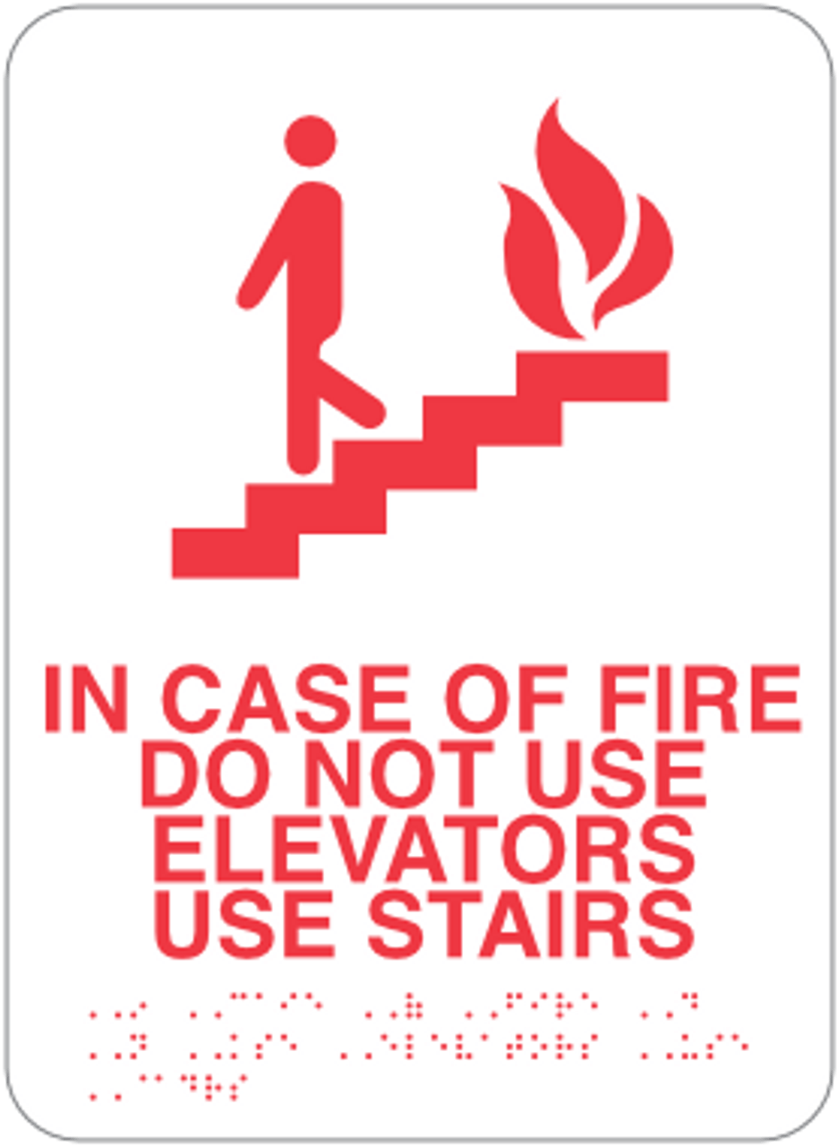 in case of fire use stairs – TK inglês