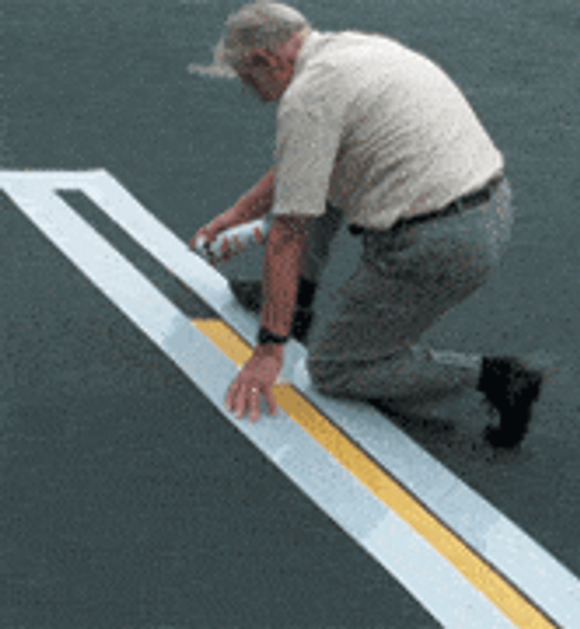 Straight Line Stencil for Parking Lots and Garages
