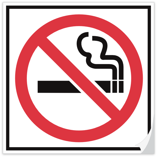 no smoking sign on your cigarette break Warning! Cigarettes with Symbol Aluminum No Smoking Sign