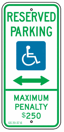 North Carolina Handicapped Sign