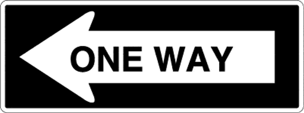 One Way Road Sign C2 Reflective 400x600mm - Sign Style