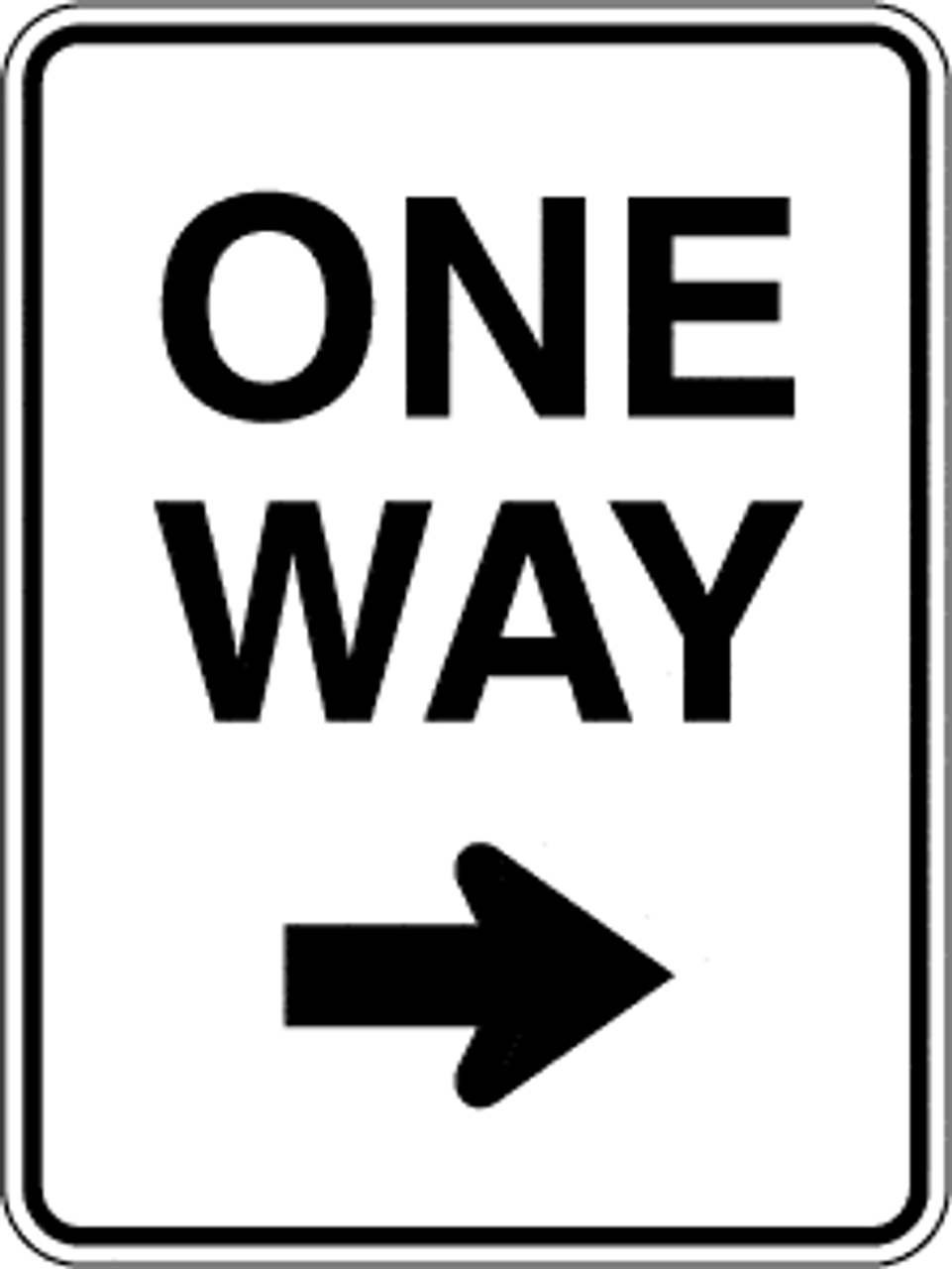 One Way Right Sign - 18 x 24