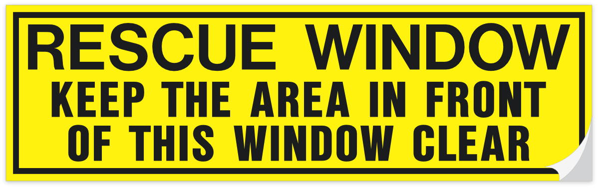 Rescue window - Keep the area in front of this window clear