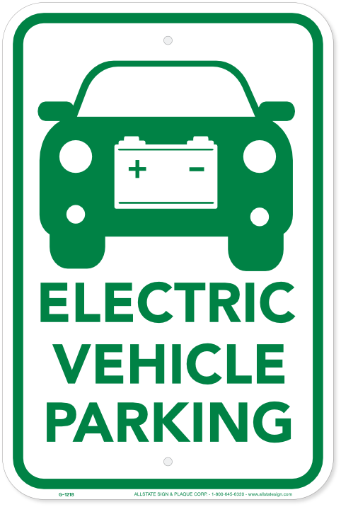 Electric vehicle parking sign