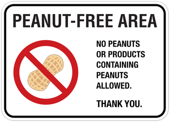 Peanut Allergy/Peanut Free Sign