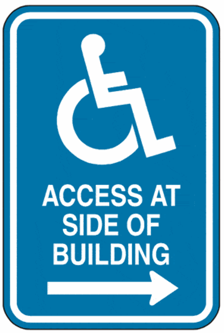 Handicap Access at Side of Building Sign